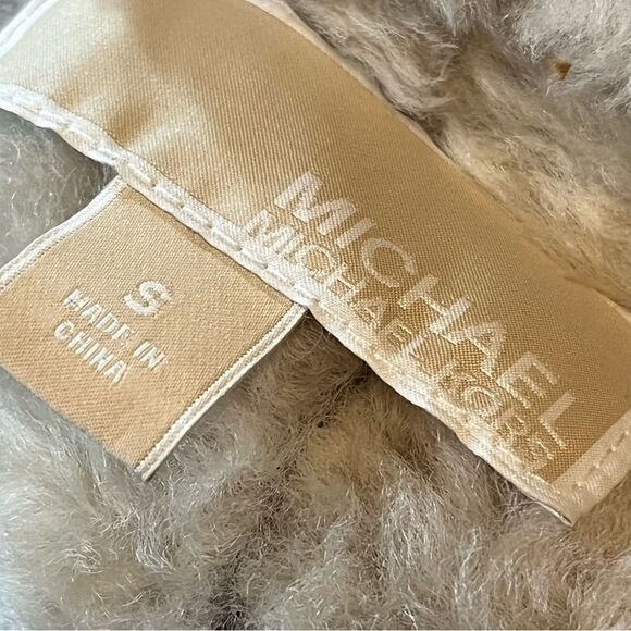 Michael Kors Brown Lambswool Vest Small Open Front, Longline, Cozy Fall/Winter - Picture 16 of 16